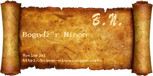 Bognár Ninon névjegykártya